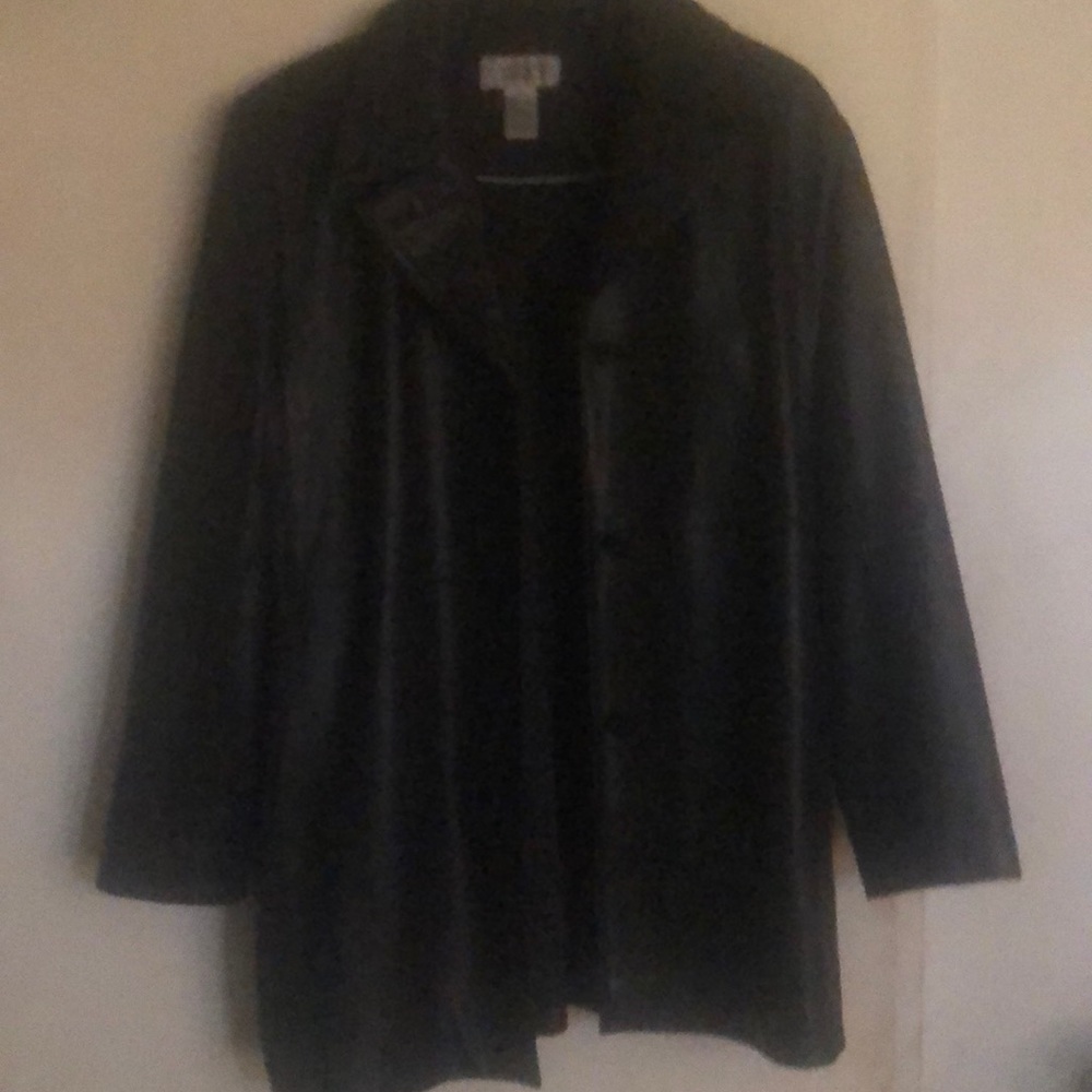 Beautiful soft black leather stylish jacket